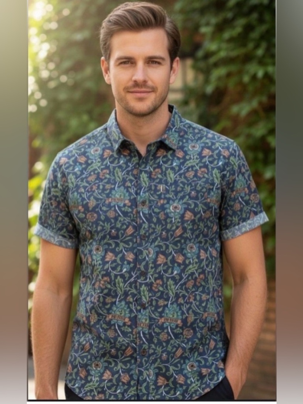 NWT!! Picture Organic Men's MC Manatee Mens Short Sleeve Button Up Shirt XL
